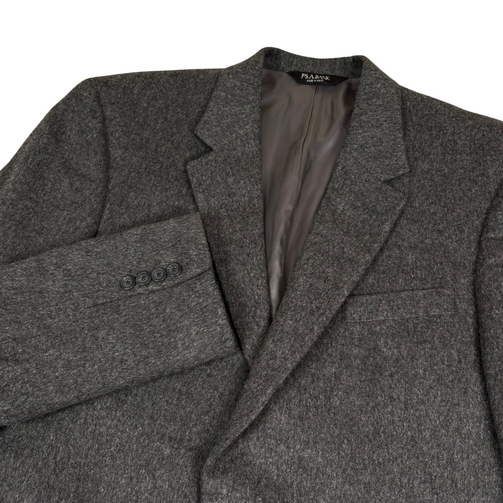 Jos A Bank Mens 43L Gray‎ Camel Hair Two Button Blazer Sport Coat Jacket